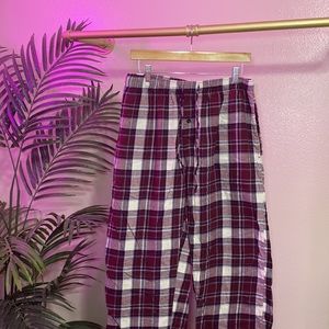 YINC - PLAID LOUNGE PANTS - MAROON - NAVY BLUE - WHITE